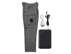 Braguitas de verano con ventilador de aire acondicionado, XL, gris claro