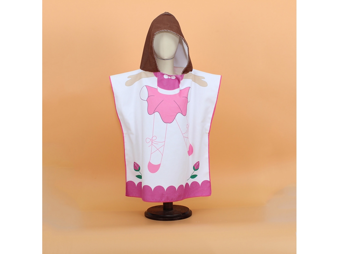 Toalla De Baño Infantil Con Capucha, De Algodón Suave, De Secado Rápido, Unisex, Diseño De Hada Rosa, 60 X 120 Cm.