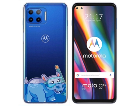Carcasa Motorola Moto G 5G Plus TUMUNDOSMARTPHONE Dibujos Transparente Multicolor