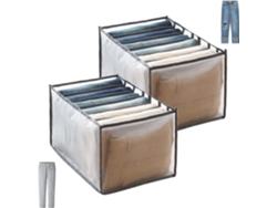 Organizador de ropa cajas para pantalones con red (17x12x5cm) Kofihety