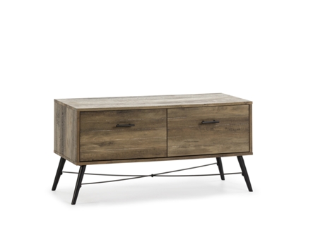 Mueble TV Clavel 2 cajones Color Rustic VS VENTA-STOCK 100 x 40 x 50