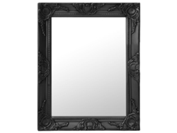 Espejo de Pared Estilo Barroco 50X60 cm Negro Decoración