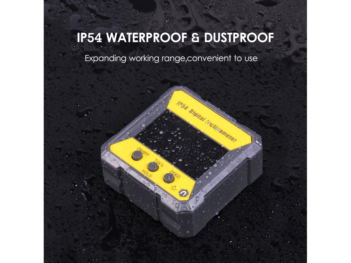 Inclinómetro Digital Lcd Protracto De 0,2° Ip54 Magnético Para Carpintería Y Reparación De Automóviles.
