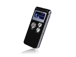 Grabadora de voz digital para conferencias, reuniones y entrevistas. Mini dictáfono portátil de 8 GB con reproducción de MP3, USB y Yizhood (negro).