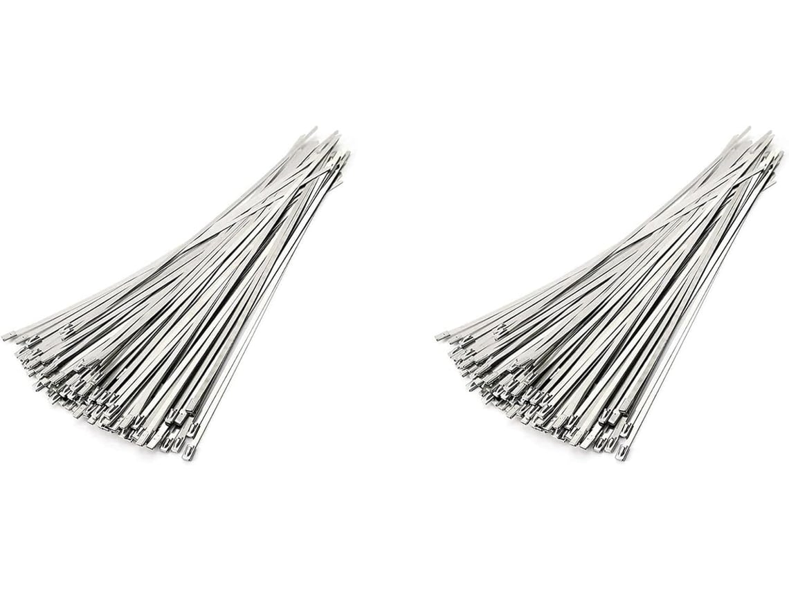 200 Bridas De Acero Inoxidable Para Cables De 7 A 9 Pulgadas