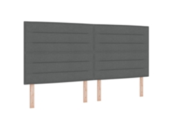 Maison Exclusive - Cabecero Led Con Tiras Led Con Cabecera Gris Oscuro 200 Cm Tela