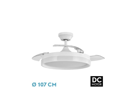 Ventilador DC Zenit Níquel 72W 3 Aspas Desplegables FABRILAMP
