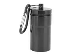 Cenicero Portátil, Impermeable, Ligero, De Aleación De Aluminio, Con Tapa Y Llavero Para Viajes Al Aire Libre, Color Negro