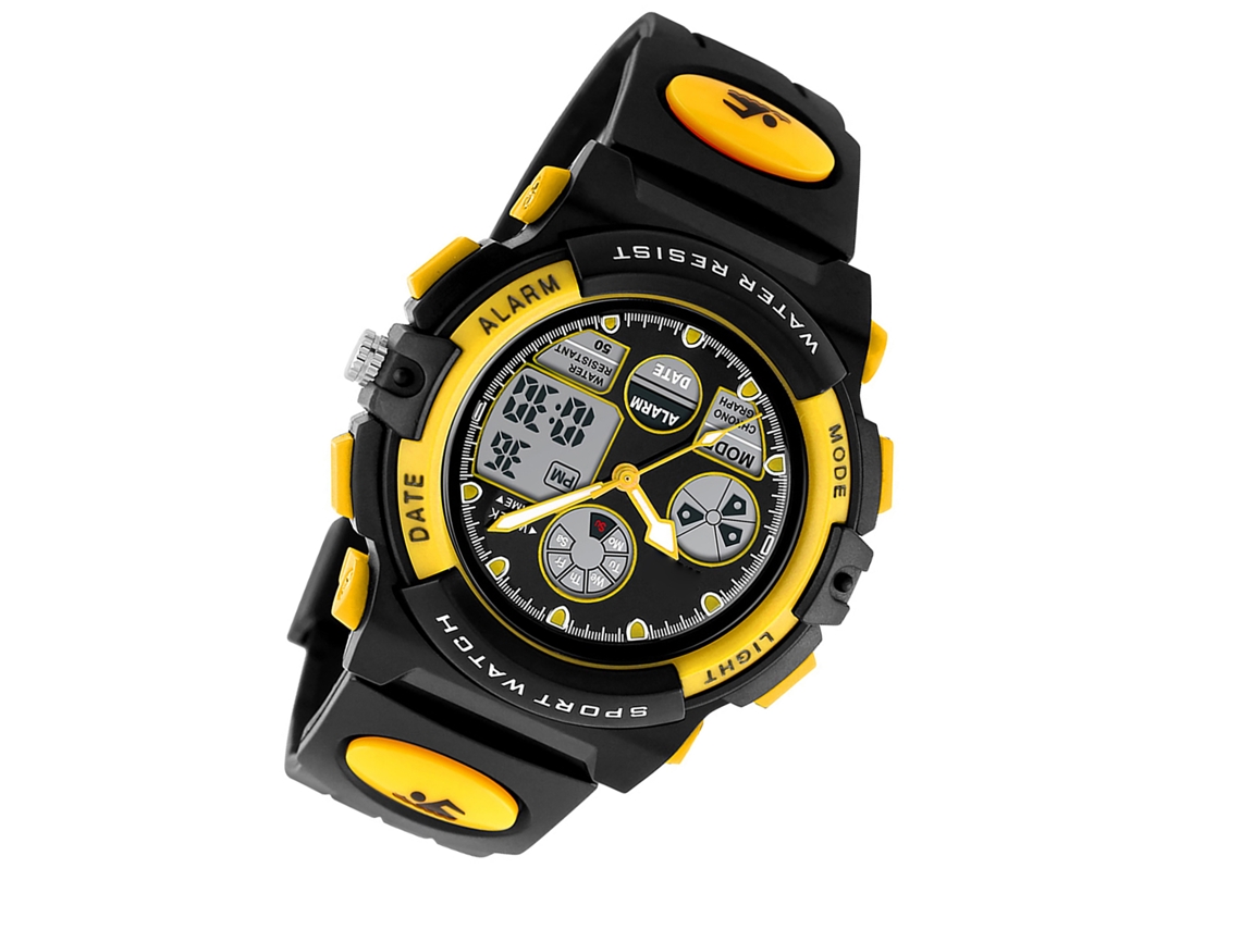 Reloj Digital Infantil Skmei 1163, Resistente Al Agua Hasta 5 Atm, Con Alarma Y Luz Led.