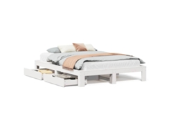 Maison Exclusive - Estructura De Cama Sin Colchón Madera Maciza De Pino 160x200 Cm