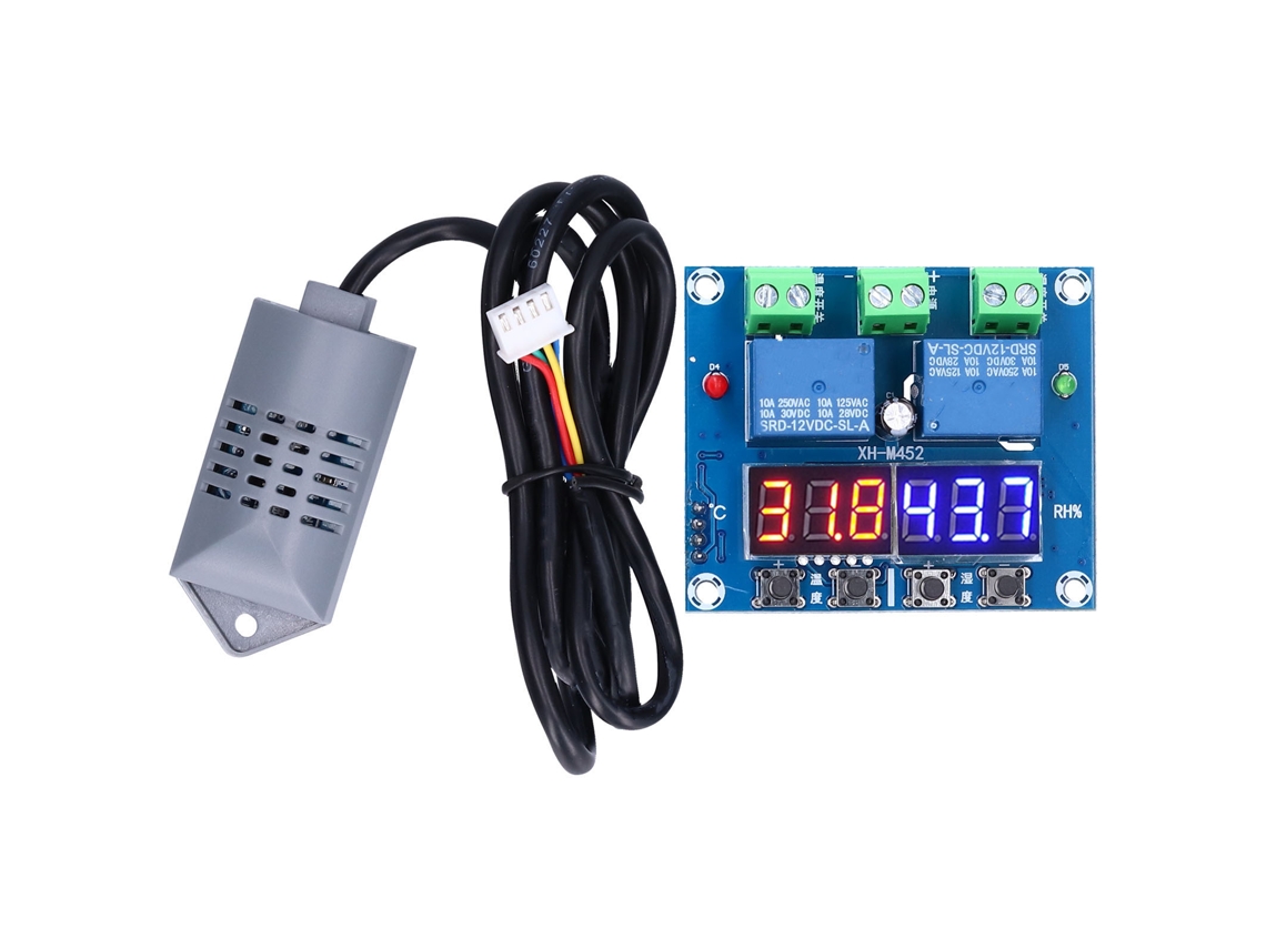 Módulo De Controle De Temperatura E Umidade Termômetro Higrômetro Digital Xhm452 Dc12v