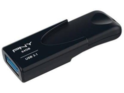 Pen USB PNY Attaché (64 GB - USB 3.1 - Negro)