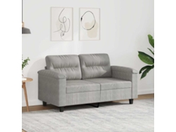 Sofá de 2 plazas - Sofá para salón - Sofá de relax 120 cm Tejido de microfibra gris claro HARLANV1