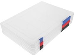 Cajas De Almacenamiento A4 Con Cierre De Hebilla, Juego De 3, Plástico Transparente Resistente.