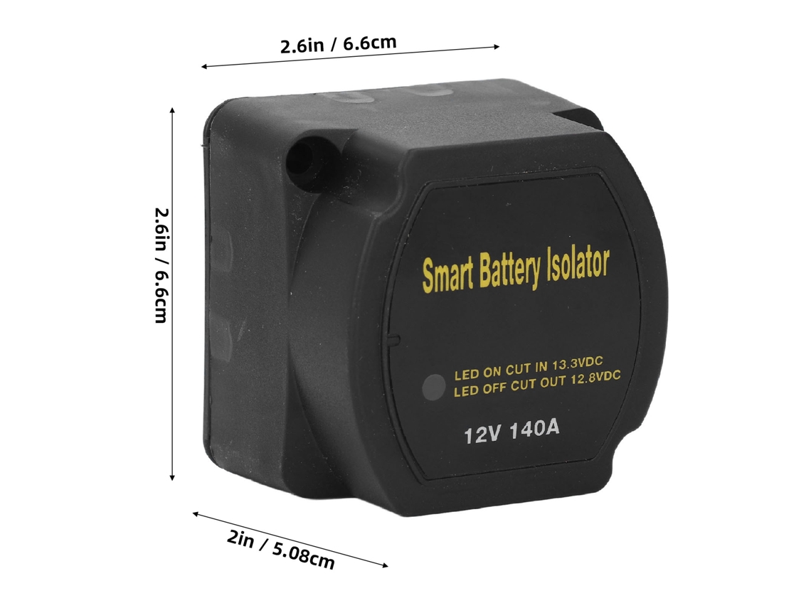 Kit cargador automático de doble batería de 12 V y 140 A con aislador para camiones