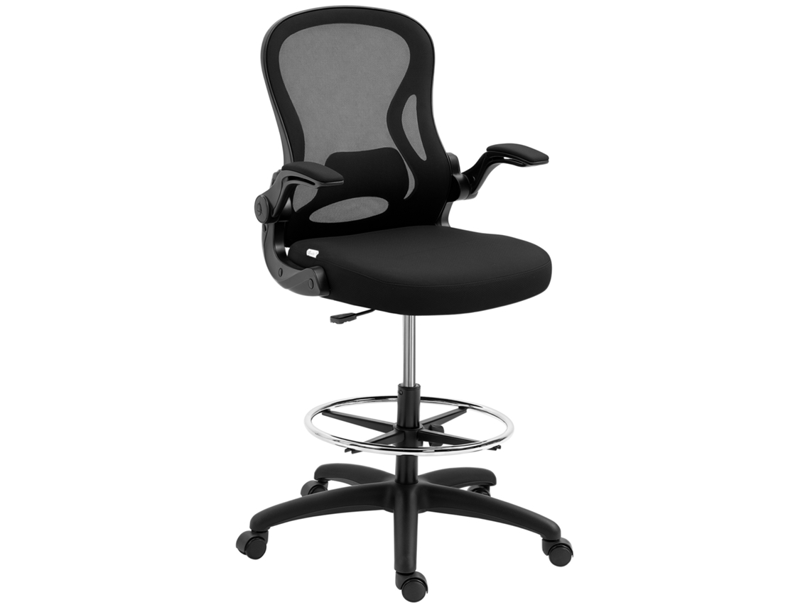 Silla Giratoria Negra Para Dibujar Con Reposapiés