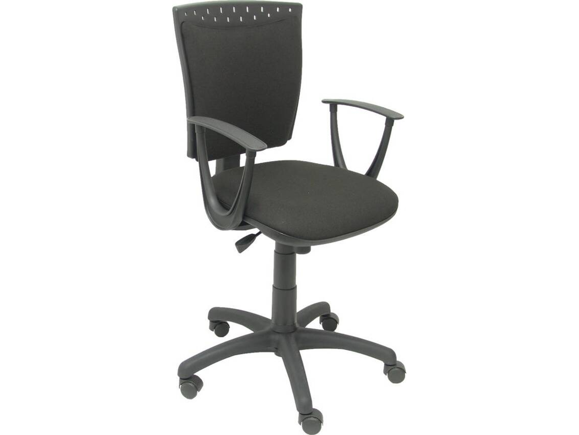 Silla de Escritorio Operativa PYC Ferez Negro (Brazos Fijos - Tejido)
