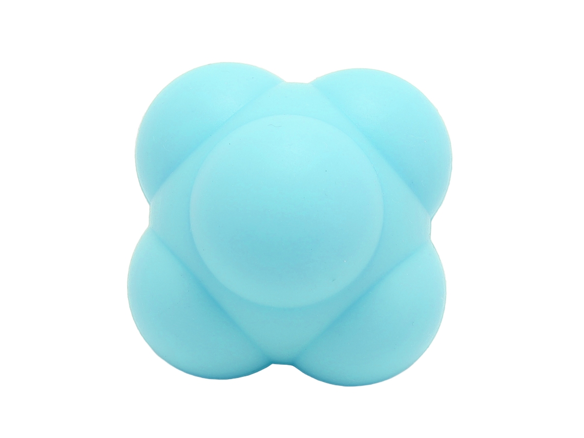 Bola de Treinamento de Agilidade Hexagonal de Silicone Jinwei com Trajetória de Salto Irregular para Coordenação Motora - Azul