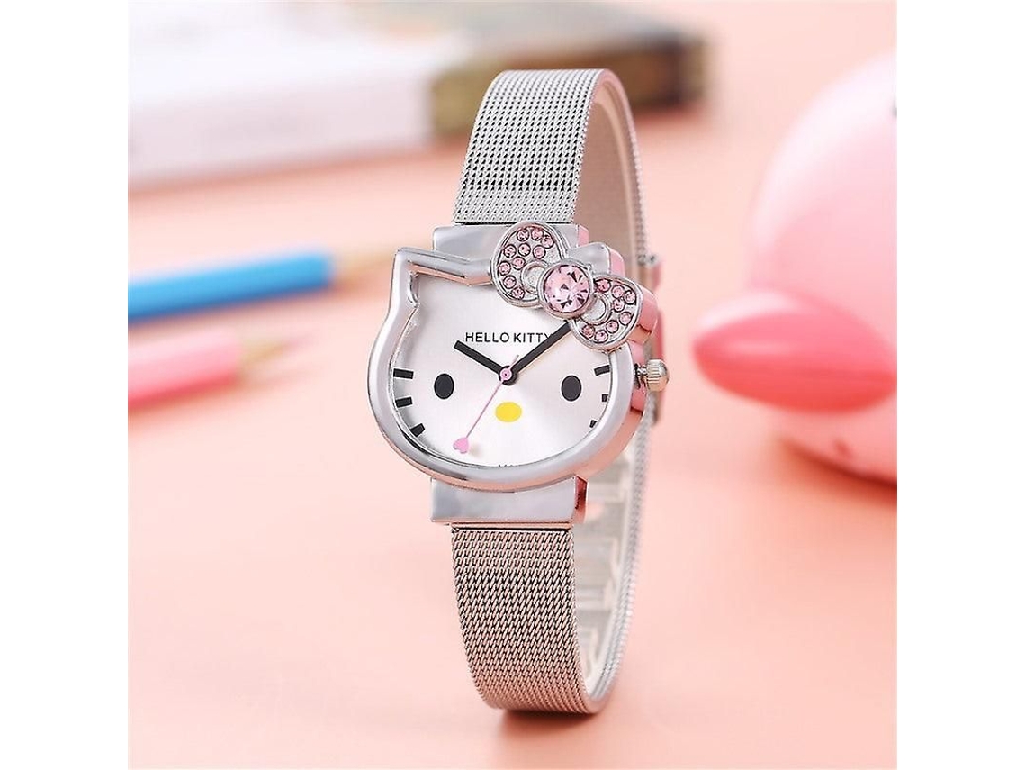 Reloj infantil para estudiantes de comercio internacional, diseño de dibujos animados, conjunto de pulsera para niñas, cuarzo GOKOCO