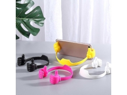 Soporte universal para teléfono móvil y soporte de mano para pulgar para coche, soporte de escritorio, soporte para almohadilla, negro Nostalgia88