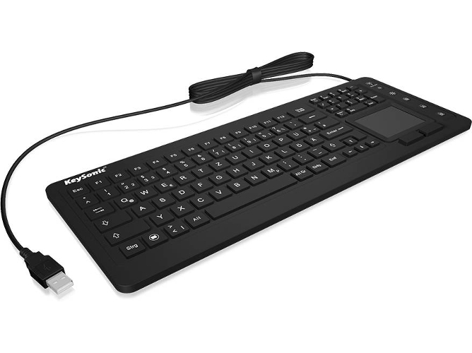 Teclado KEYSONIC KSK-6231INEL (Con Cable - Layout Alemán - Teclado Numérico)