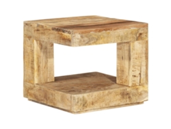 Mesa de Centro de Apoyo 45X45X40 Cm Madera de Manguera Maciza