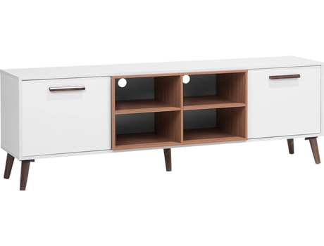 Mueble TV blanco/marrón BELIANI Alloa