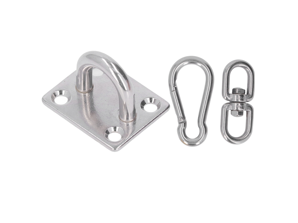 Kit De Accesorios De Suspensión De 7 Piezas De Acero Inoxidable 304 Para Hamaca, Toldo Y Parasol.