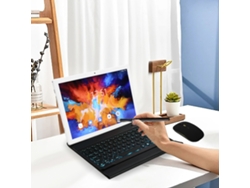 Tableta 2 en 1 de 10,1 pulgadas con Android 11, 5G, 12 GB de RAM, 256 GB de ROM y teclado dorado