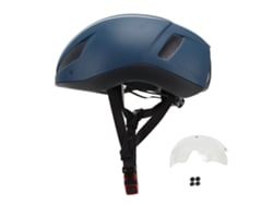 Rebe-casco De Bicicleta K111 Plus Para Homem E Mulher Com Óculos Integrados Azul Escuro Para Estrada E Montanha