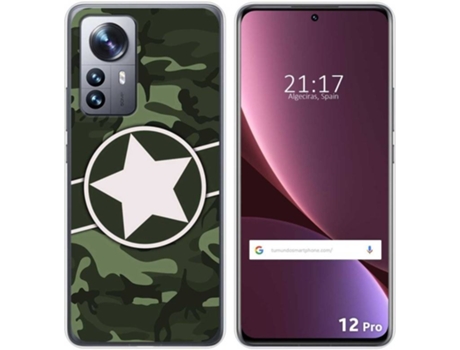 Carcasa para Xiaomi 12 Pro 5G TUMUNDOSMARTPHONE Dibujos Camuflaje 01 Multicolor