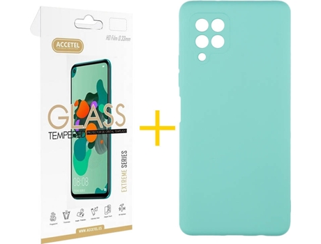 Kit Funda + Protector de Pantalla Samsung A12 5G ACCETEL 3709 Verde