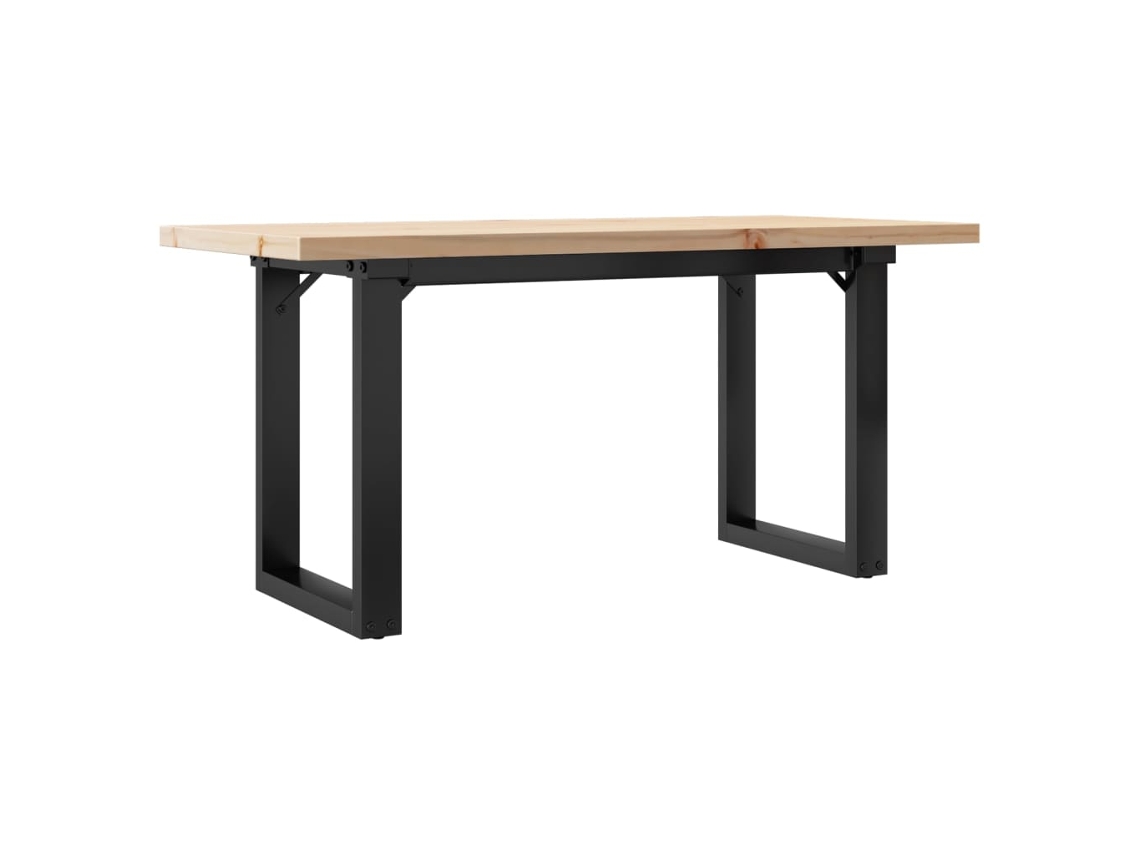 Mesa de centro con estructura en O, 90x40x45,5 cm, pino/acero, MAISON EXCLUSIVE