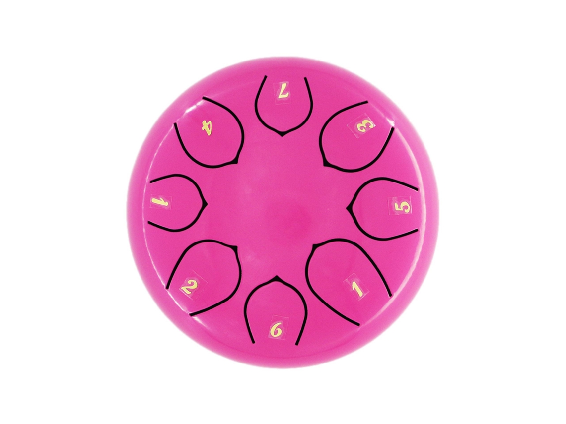 Pandereta De Acero De 6 Pulgadas Y 8 Tonos Instrumento De Percusión Adecuado Para Principiantes (Rosa) CUICH