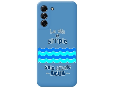Carcasa Samsung Galaxy S21 FE 5G TUMUNDOSMARTPHONE Silicona Líquida Dibujos Agua Azul