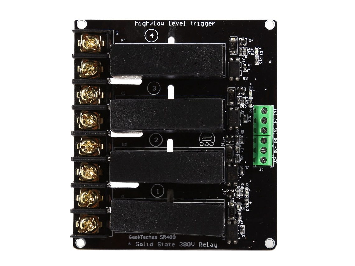 Módulo De Relé Estático De 4 Canales, 380 V, 8 A, Con Control De Interruptor Y Placa De Control Ssr Automática.