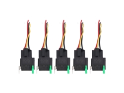 Kit De Relés Automotrices De 5 Piezas, 12 V Cc, 30 A, Con Conector De 4 Pines, Para Vehículos.