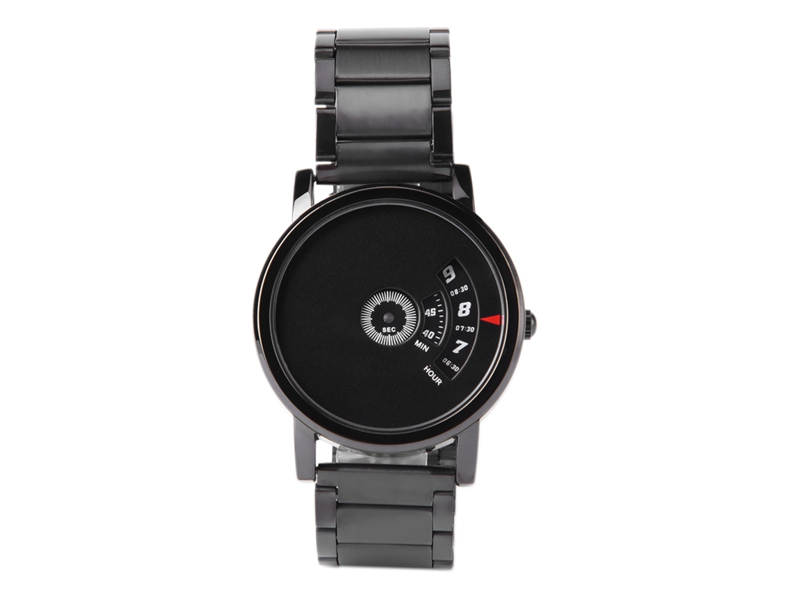 Reloj De Pulsera De Cuarzo Para Hombre, Ideal Para Negocios, Con Correa De Acero Inoxidable Negra.