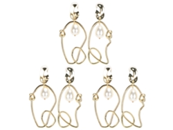 3 Pares De Pendientes Geométricos, Colgantes De Moda, De Algodón, Versátiles E Hipoalergénicos.