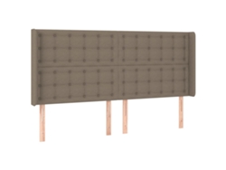 Maison Exclusive - Cabecero Con Orejas De Tela Gris Taupe 163x16x118/128 Cm
