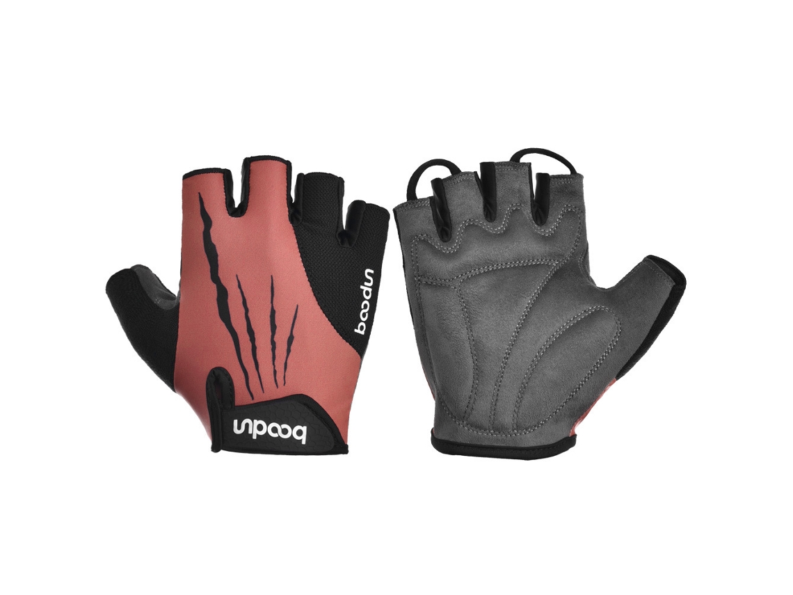 (rojo Xl) Guantes De Ciclismo De Medio Dedo Con Botones De Verano, Confeccionados Con Tejido De Malla De Licra Y Absorción De Impactos.