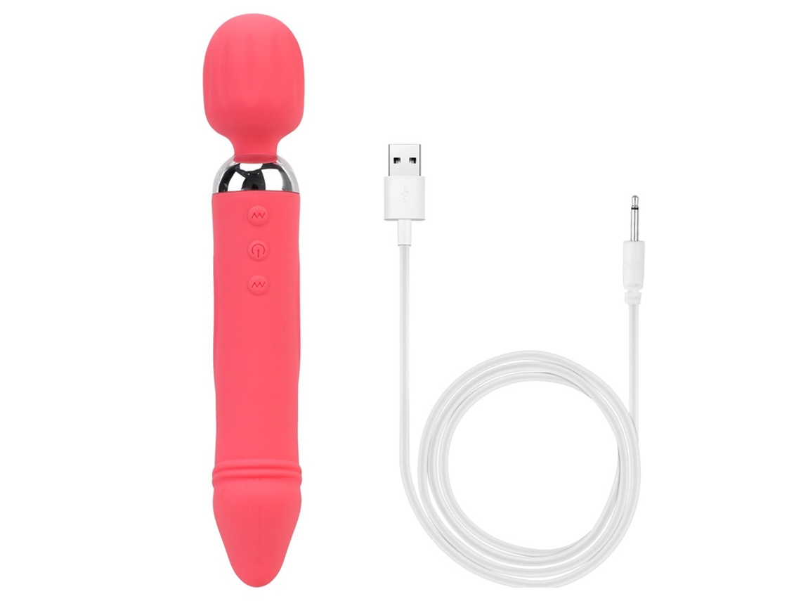 Vibrador De Masaje De Silicona De Doble Cabeza Con 12 Modos Para Mujeres (naranja) Yizhood
