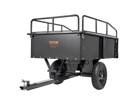 VEVOR Remolque Volquete Carga de 340 kg 0,4m³ para Tractor Cortacésped ATV
