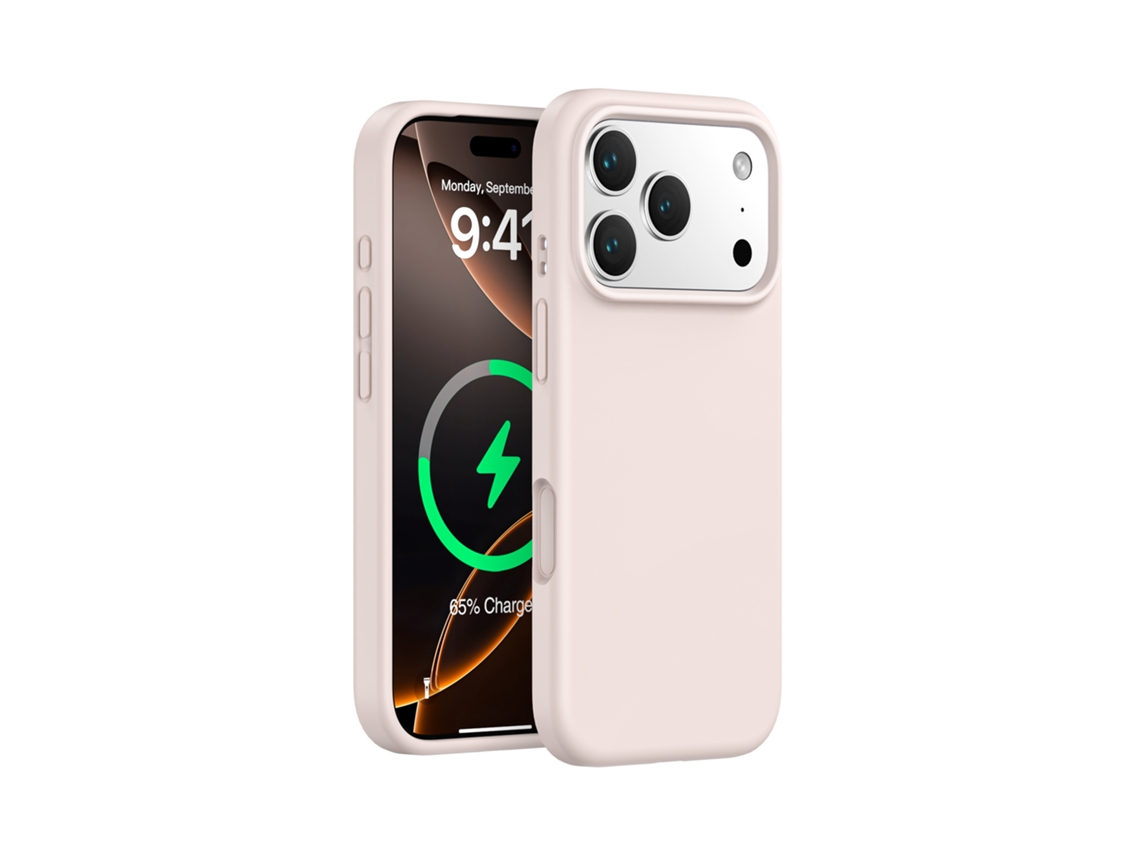 (rosa, Iphone 17 Air) Funda Magnética Para Iphone, De Silicona Líquida De Color Sólido, Protección De Una Sola Pieza.
