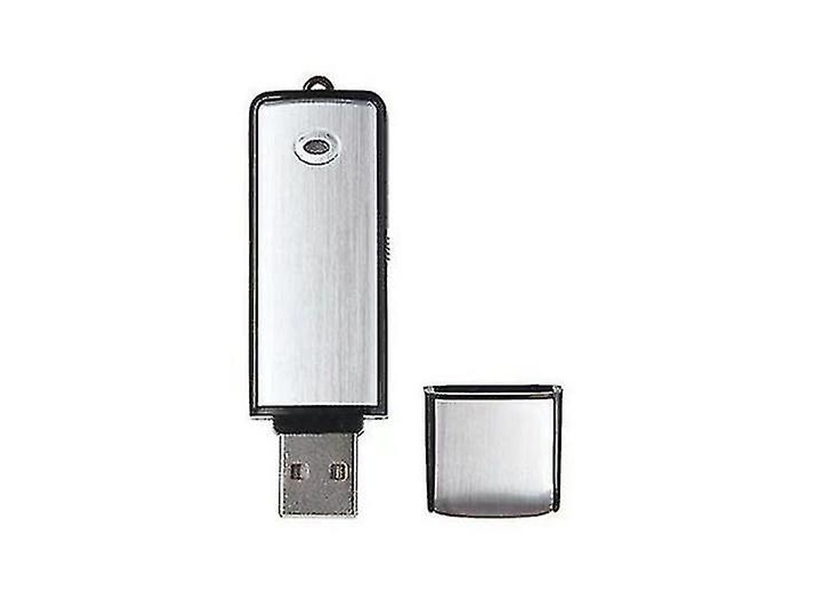 Mini grabadora de audio digital USB con memoria flash de 8 GB y capacidad de 96 horas (negro)