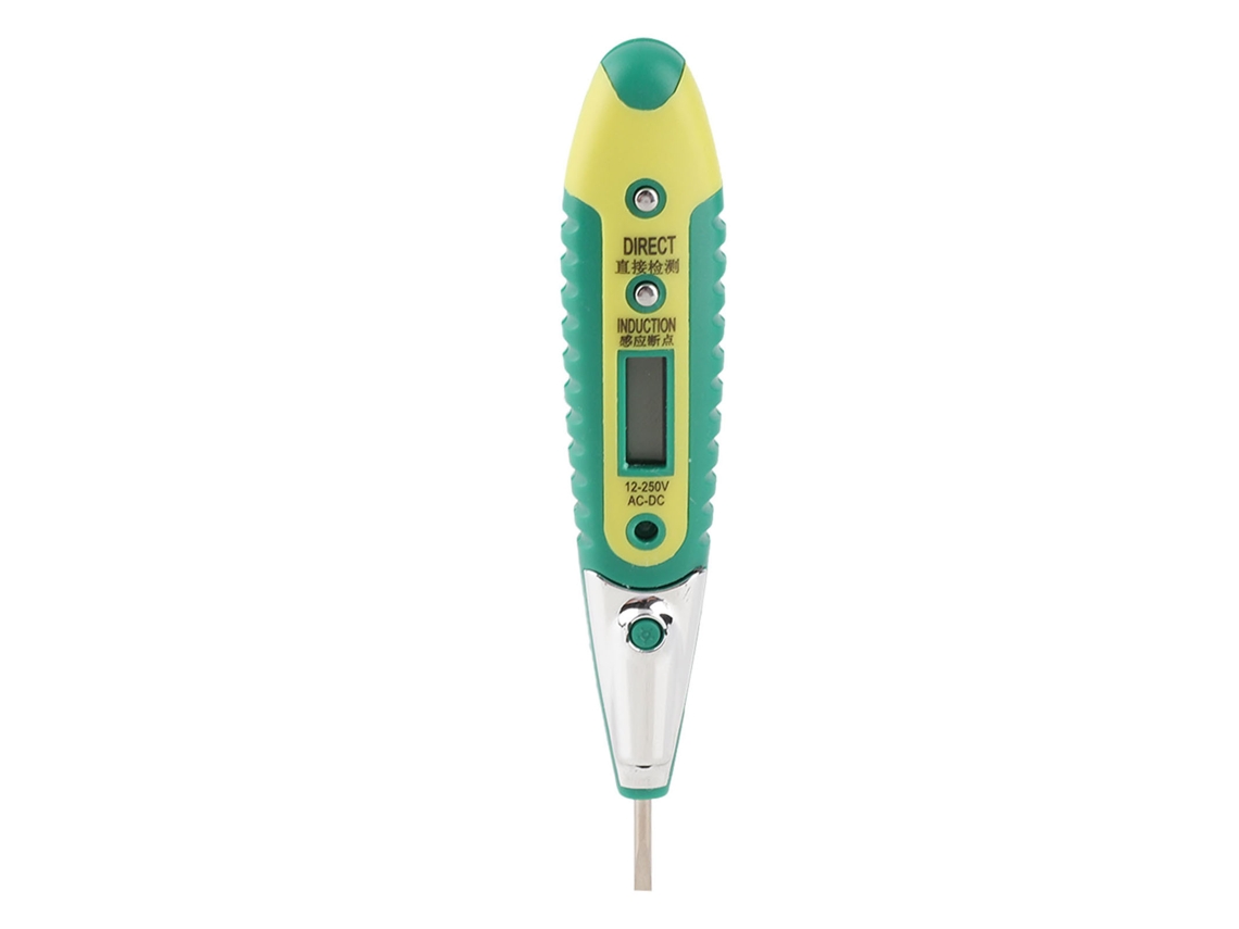 Probador De Voltaje Digital Ca/cc Con Pantalla Led De 12-250 V, Herramienta Doméstica Con Luz.