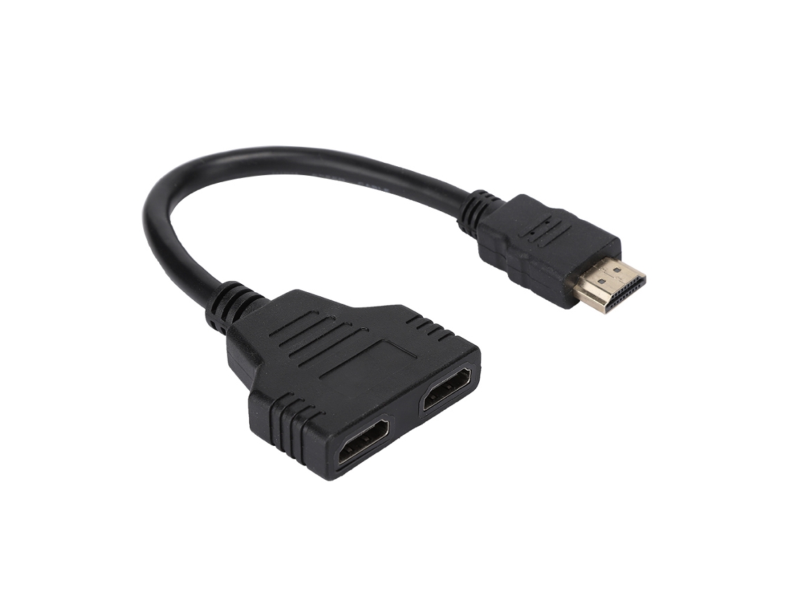 Adaptador Convertidor Divisor Hdmi 1 Entrada 2 Salidas 1080p Macho A Hembra