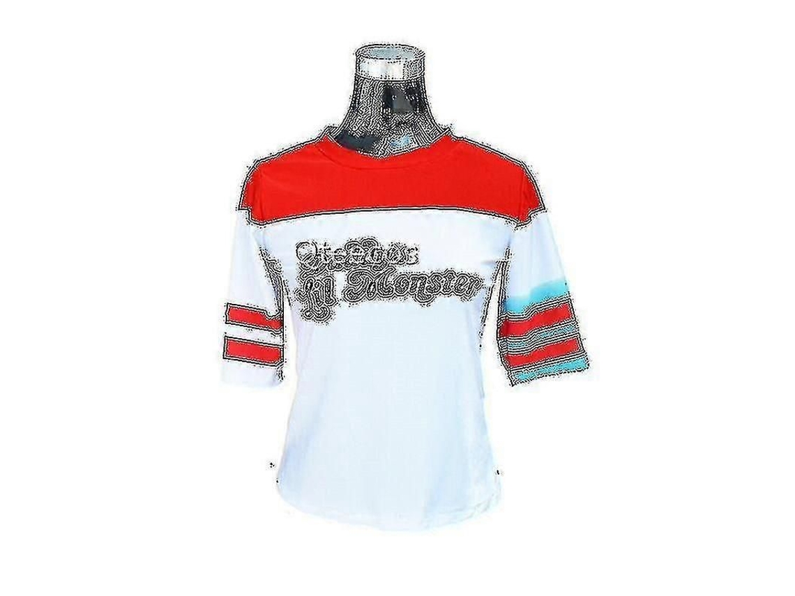Disfraz De Harley Quinn Para Adulto Con Camiseta, Chaqueta, Pulsera, Cinturón Y Peluca Para Halloween Y Fiestas.