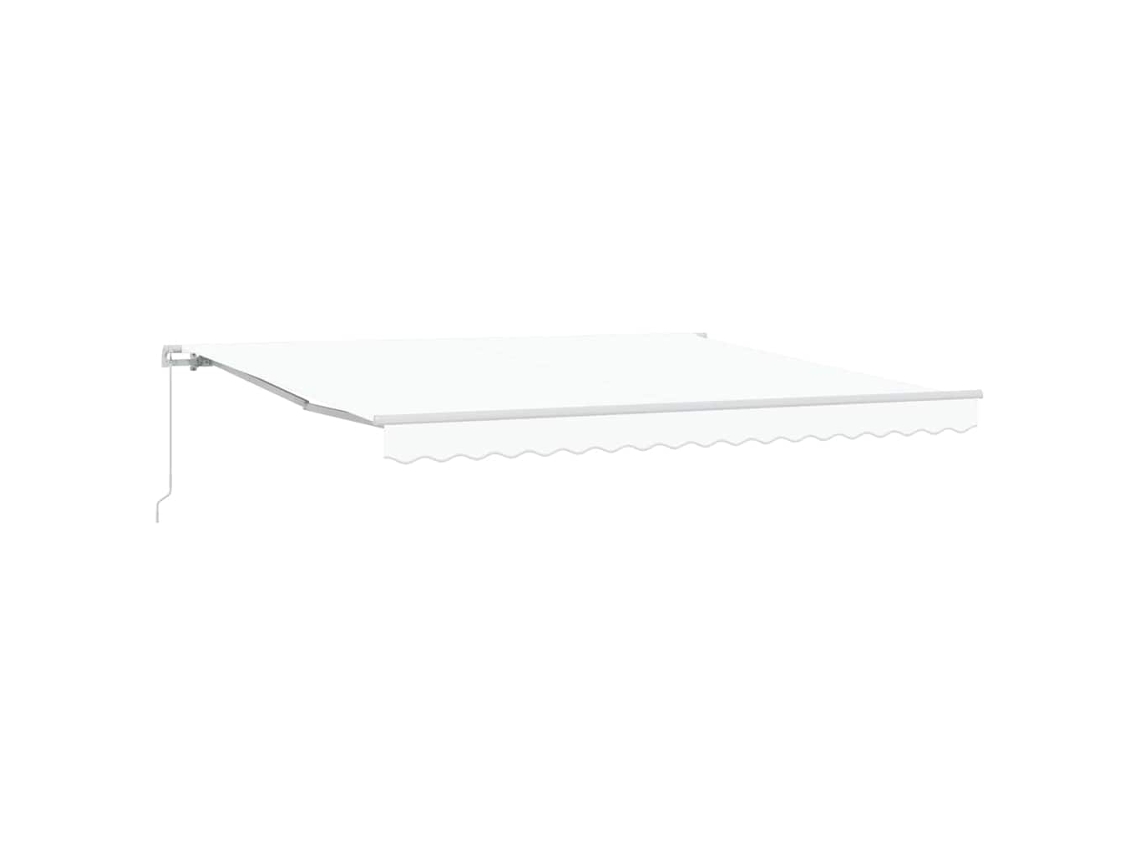 Toldo manual blanco, 400x350x165cm, poliéster y metal, HARLANV1