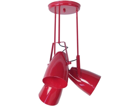 Lámpara de Techo TOSEL Larsen (Rojo - E27 - Máx. 40W - Metal)
